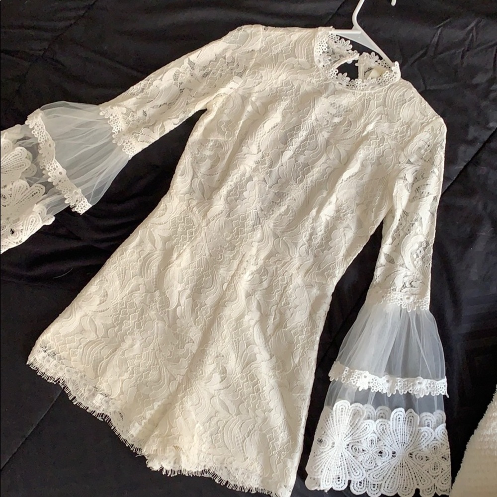 Long sleeve lace romper fashion nova